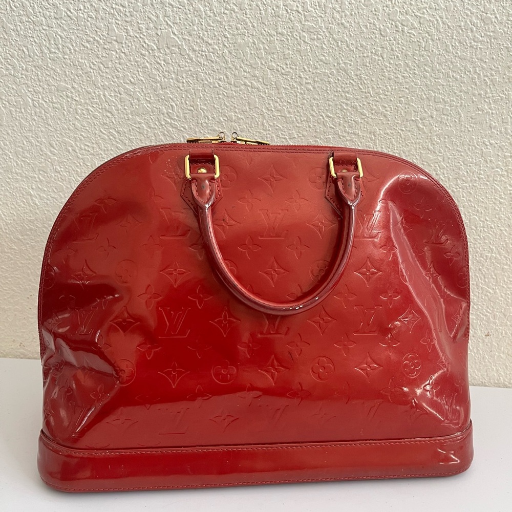 Louis Vuitton Glossy Red Satchel - Picture 2 of 14